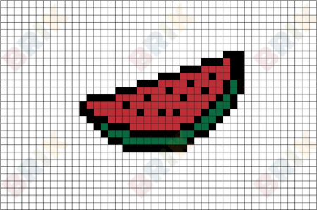 Арбуз по клеточкам