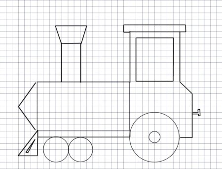 Паровоз по клеткам