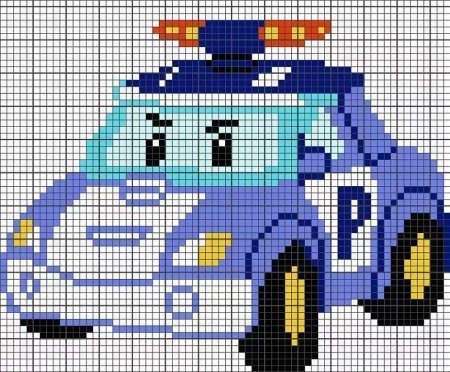 Рисование по клеточкам машины