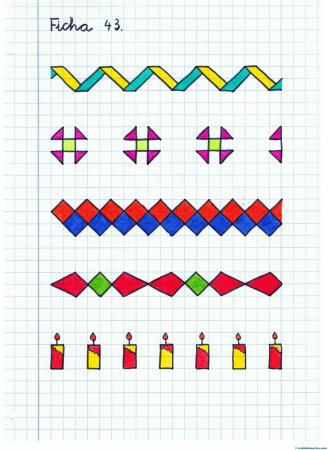 Узоры косички по клеточкам