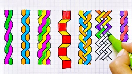 Узоры по клеточкам в тетради