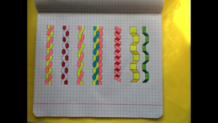 Узоры по клеточкам в тетради