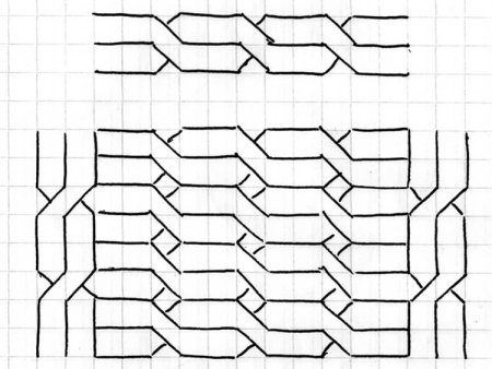 Узоры в тетради в клетку