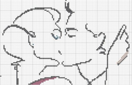 Монохромная вышивка крестом схемы