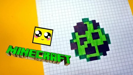 Картинки по клеточкам майнкрафт