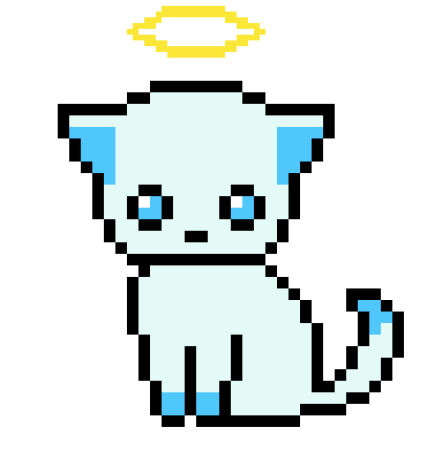 Кот пиксель арт