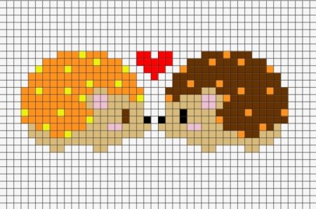 Рисунки по клеточкам большие