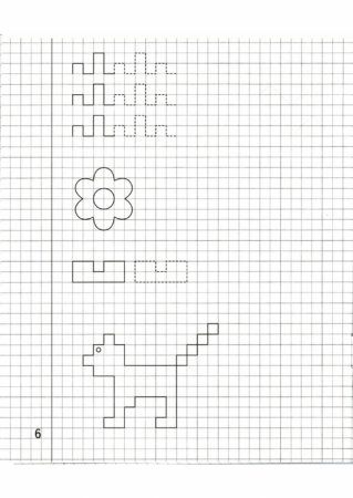 Рисунок карандашом по клеточкам для малышей