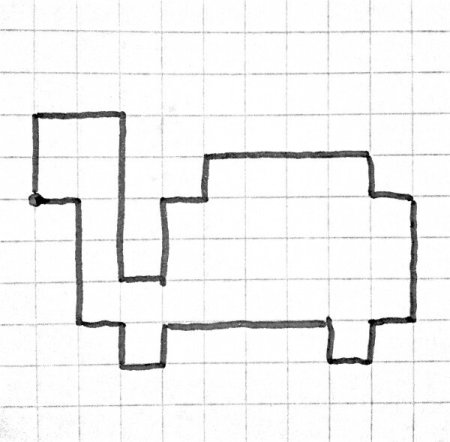 Рисунок по клеткам графический легкий