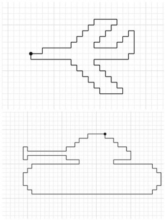 Графический диктант танк