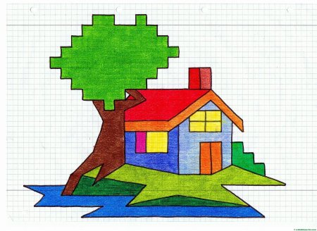 Домик по клеточкам