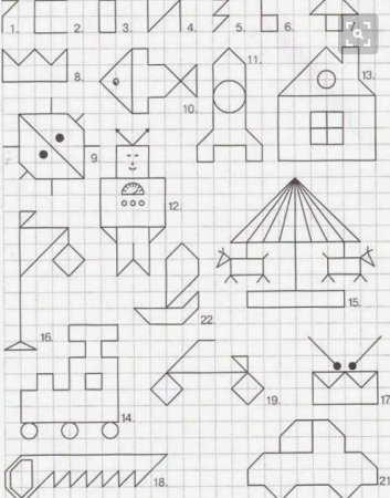 Домик по клеточкам