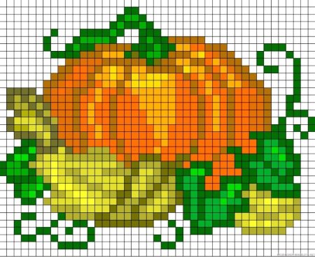 Тыква по клеточкам