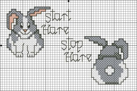 Рисование по клеткам заяц