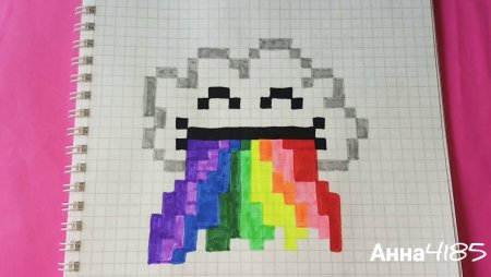 Рисовать по клеточкам облачко