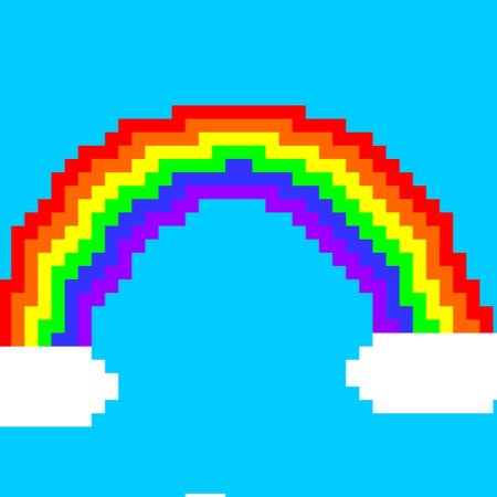 Сердце Радужное крестом