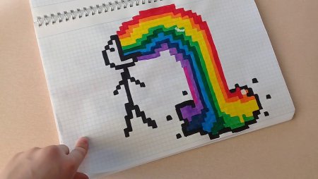 Радуга по клеточкам