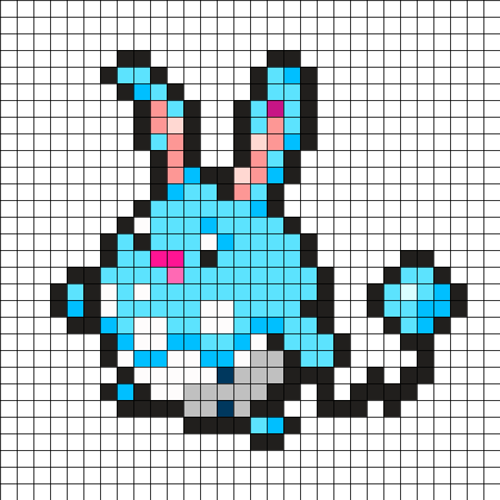 Рисование по клеточкам покемоны