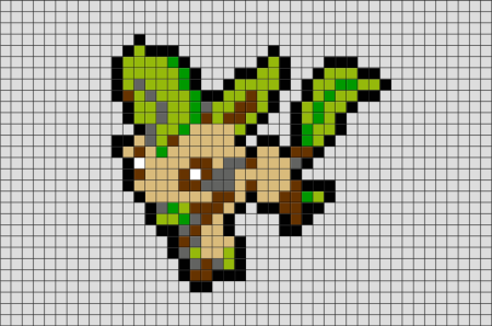 Покемон по клеточкам в тетради легкие