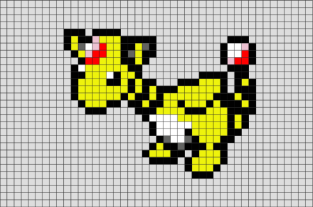 Рисование по клеточкам покемоны