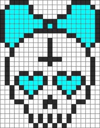 Рисунки по клеткам череп