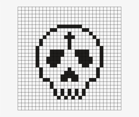 Череп по клеточкам в тетради