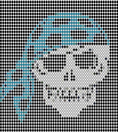 Череп по клеткам маленький