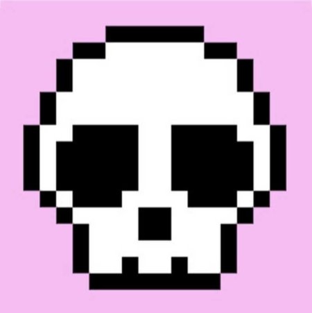 Череп по клеточкам в тетради маленькие