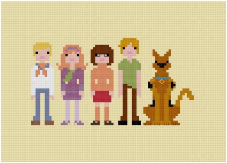 Скуби Ду пиксель арт