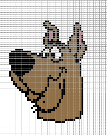 Рисование по клеткам лама