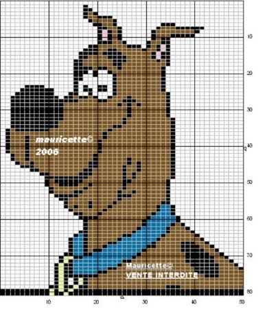 Схема вышивки Скуби Ду