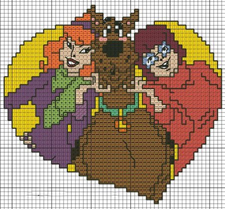 Скуби Ду вышивка крестом схемы