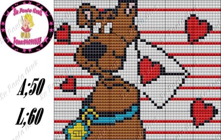 Рисунки по клеточкам Скуби Ду