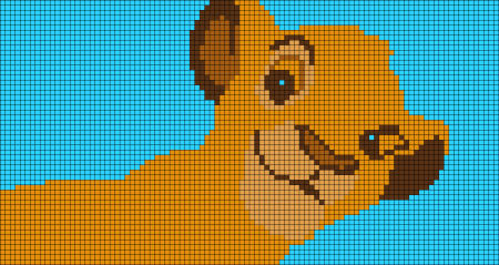 Рисунки по клеточкам Лев