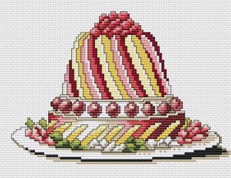 Рисование по клеткам тортик