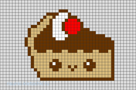 Рисование по клеточкам еда