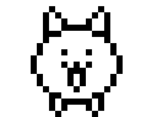 Пиксель арт черно белый