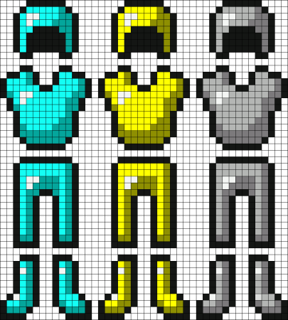 Рисунки МАЙНКРАФТА по клеточкам