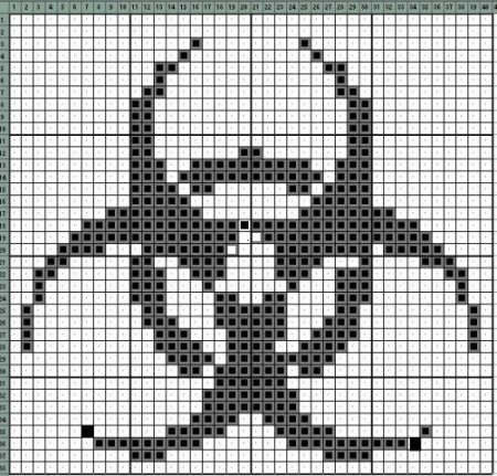 Знаки по клеткам