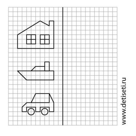 Повторить рисунок по клеткам