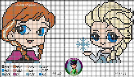 Рисование по клеточкам принцессы