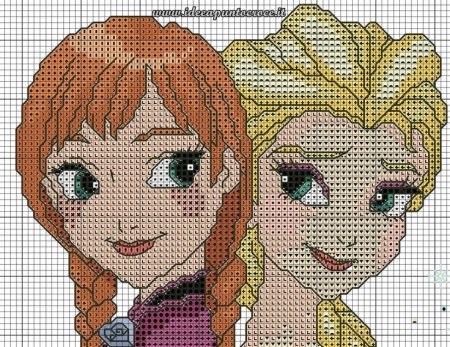 Вышивка крестиком Эльза