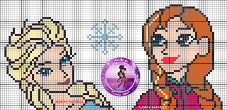 Анна Анна Эльза по клеточкам