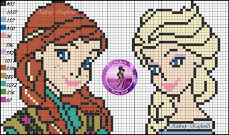 Холодное сердце по клеточкам