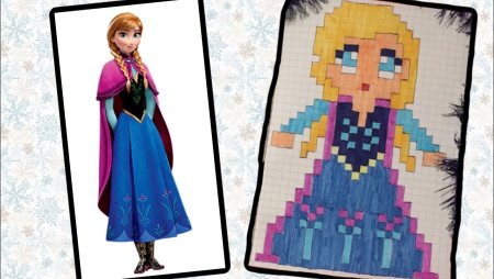 Эльза по пикселям