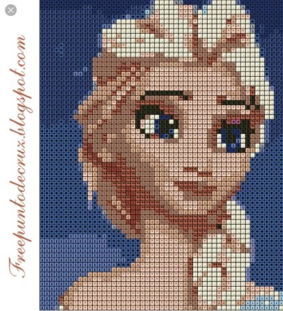 Вышивка крестом Эльза Анна