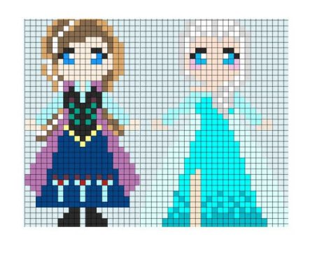 Вышивка крестом Эльза Анна