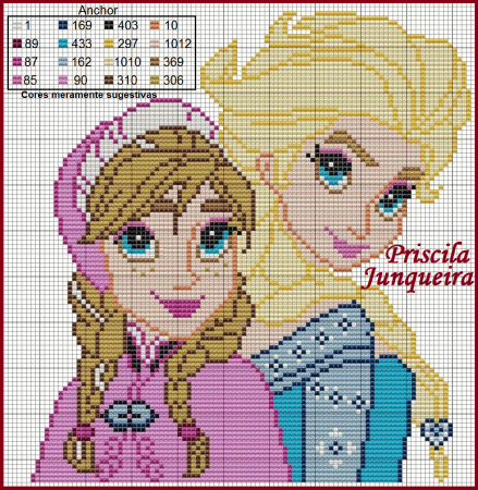 Схемы для термомозаики принцессы Эльза