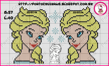 Рисование по клеточкам Эльза
