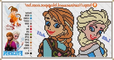 Эльза вышивка крестом схемы